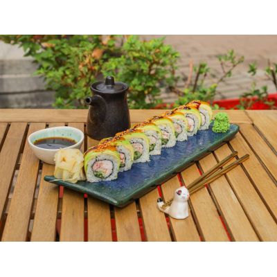 Зелений дракон з креветками