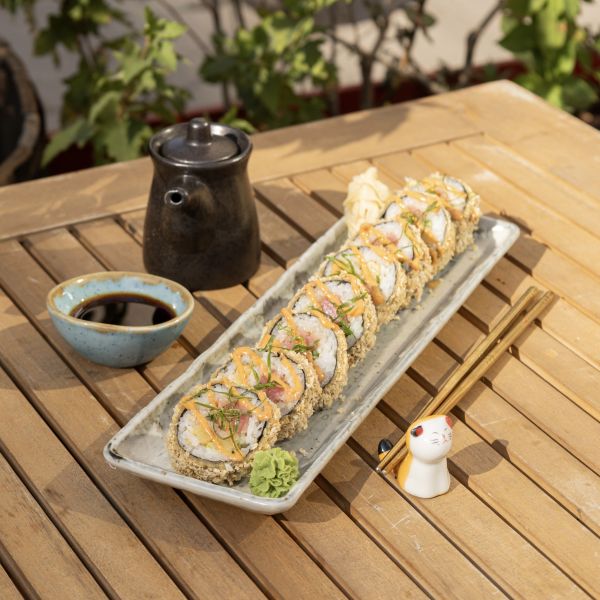 Fried panko roll with tuna